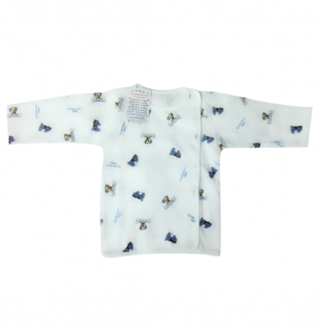 Áo sơ sinh tay dài cún xanh IQ Baby